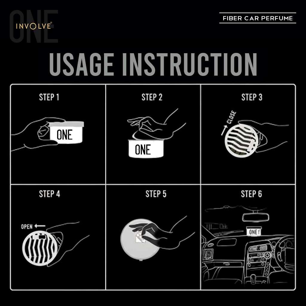 Involve Your Senses One Musk Organic Car Perfume, Involve Your Senses Strong Fiber Air Freshener to Freshen'up Your Car - IONE01-40 g,Car Accessories interior car perfumes and fresheners