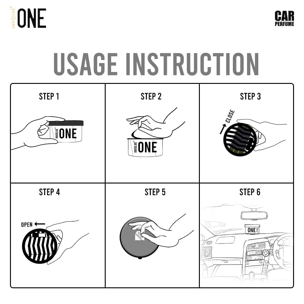 Involve Your Senses One Musk Organic Car Perfume, Involve Your Senses Strong Fiber Air Freshener to Freshen'up Your Car - IONE01-40 g,Car Accessories interior car perfumes and fresheners