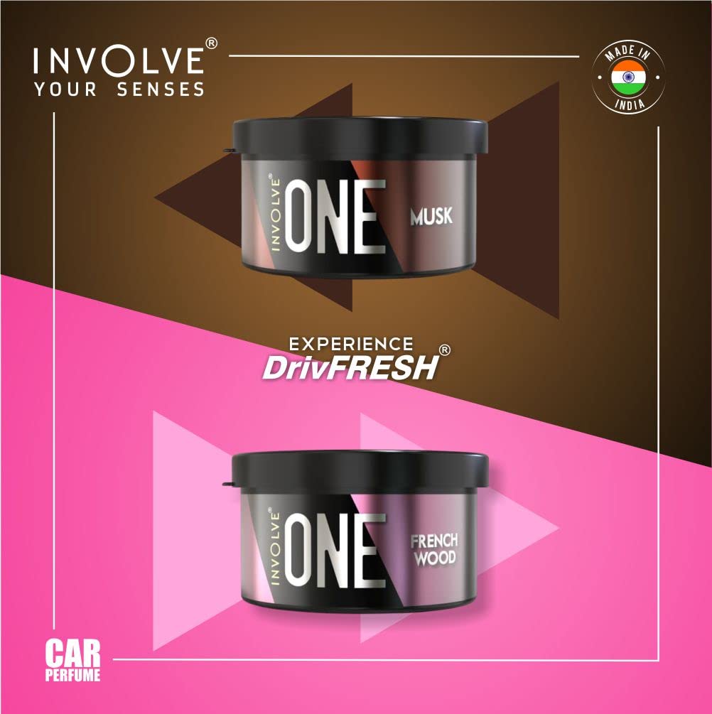 Involve Your Senses One Musk Organic Car Perfume, Involve Your Senses Strong Fiber Air Freshener to Freshen'up Your Car - IONE01-40 g,Car Accessories interior car perfumes and fresheners
