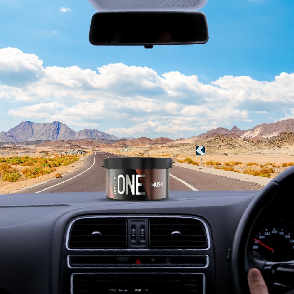 Involve Your Senses One Musk Organic Car Perfume, Involve Your Senses Strong Fiber Air Freshener to Freshen'up Your Car - IONE01-40 g,Car Accessories interior car perfumes and fresheners