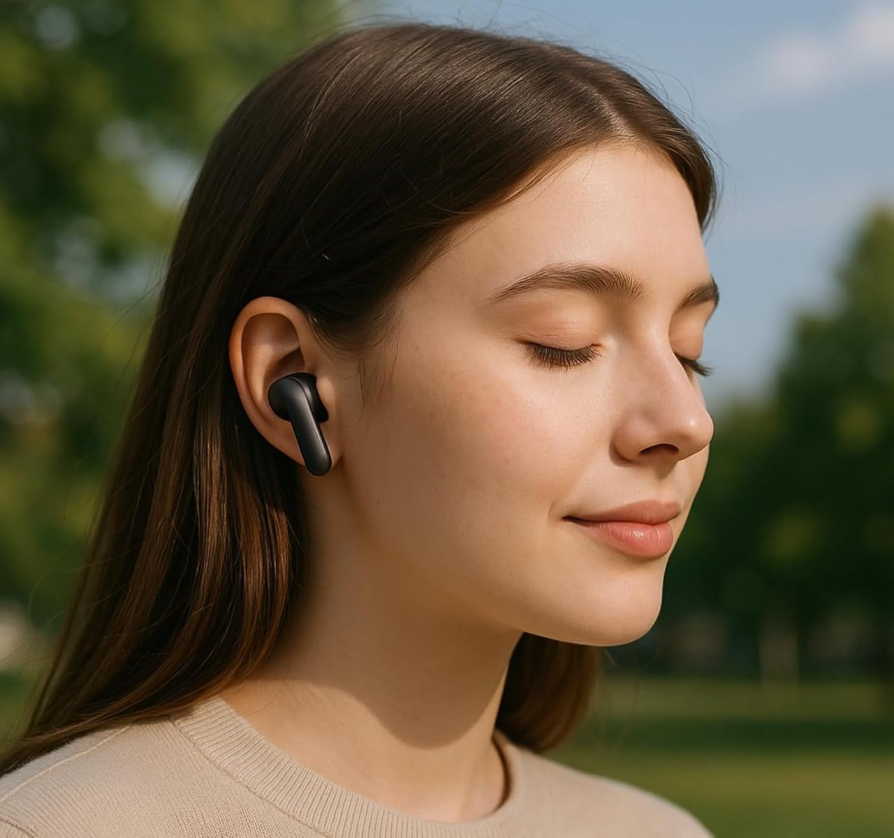 in-Ear True Wireless Earbuds for LG Wing 5G Mobile Earbuds with Mic 12.4mm Drivers, Playback:Upto 48hr case,4-Mic Design, IP55 Rating, TWS Ear Buds with mic (Silver, Master, SZ.C4)