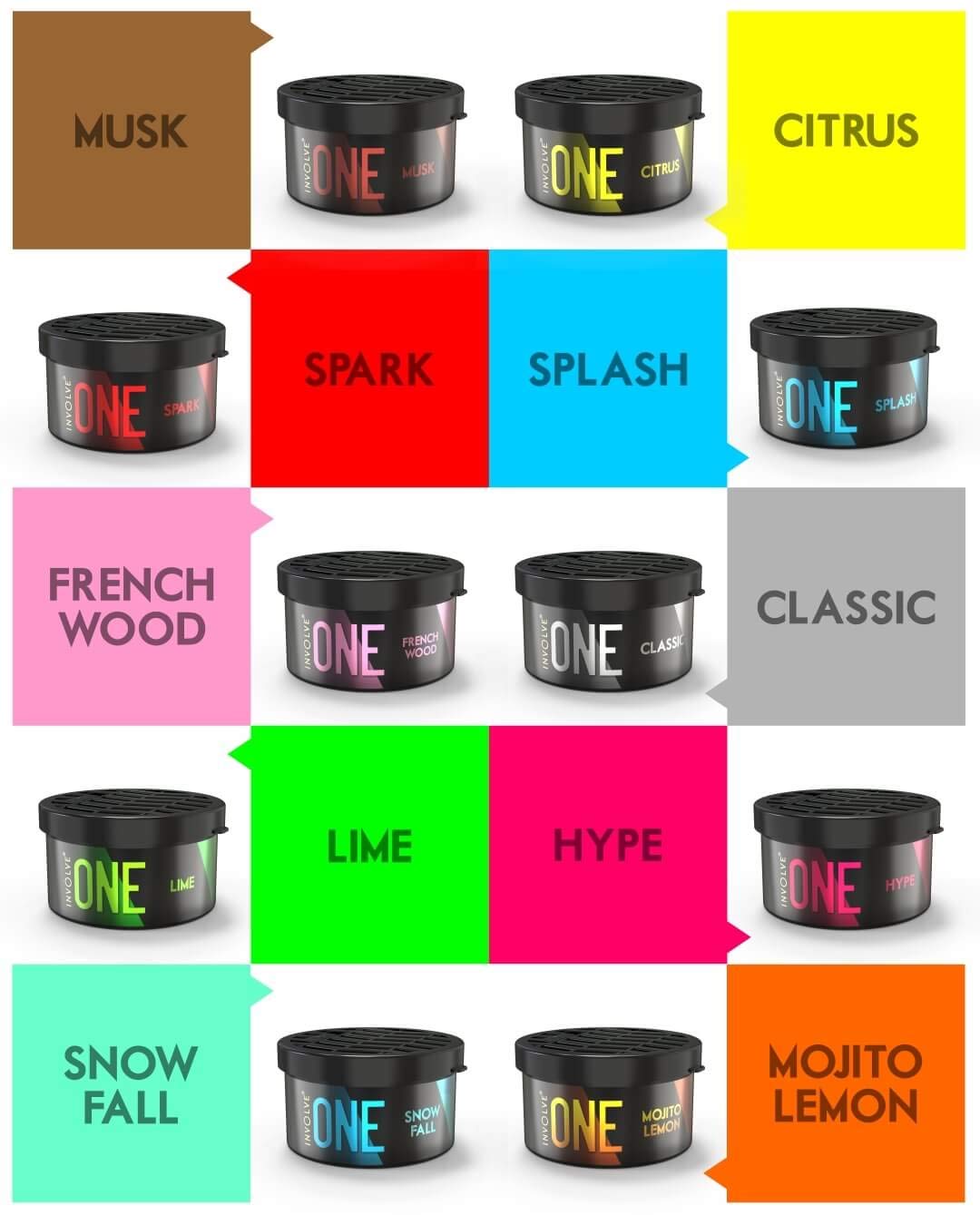 Involve Your Senses One Musk Organic Car Perfume, Involve Your Senses Strong Fiber Air Freshener to Freshen'up Your Car - IONE01-40 g,Car Accessories interior car perfumes and fresheners