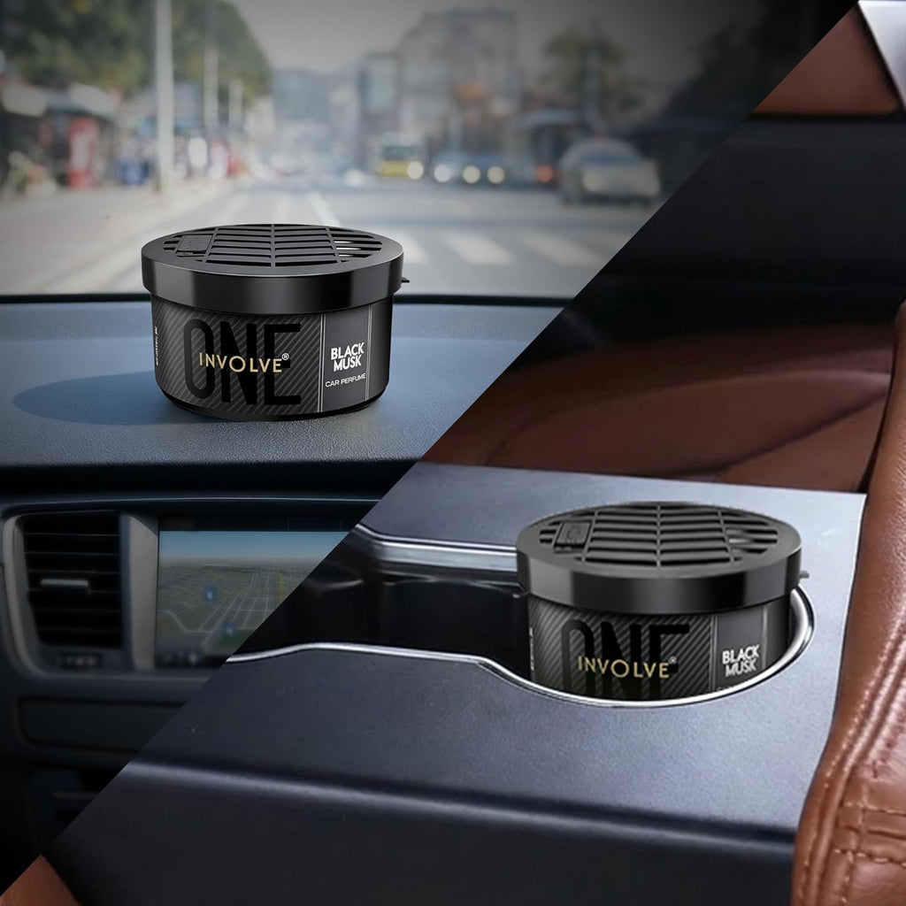 Involve Your Senses One Musk Organic Car Perfume, Involve Your Senses Strong Fiber Air Freshener to Freshen'up Your Car - IONE01-40 g,Car Accessories interior car perfumes and fresheners