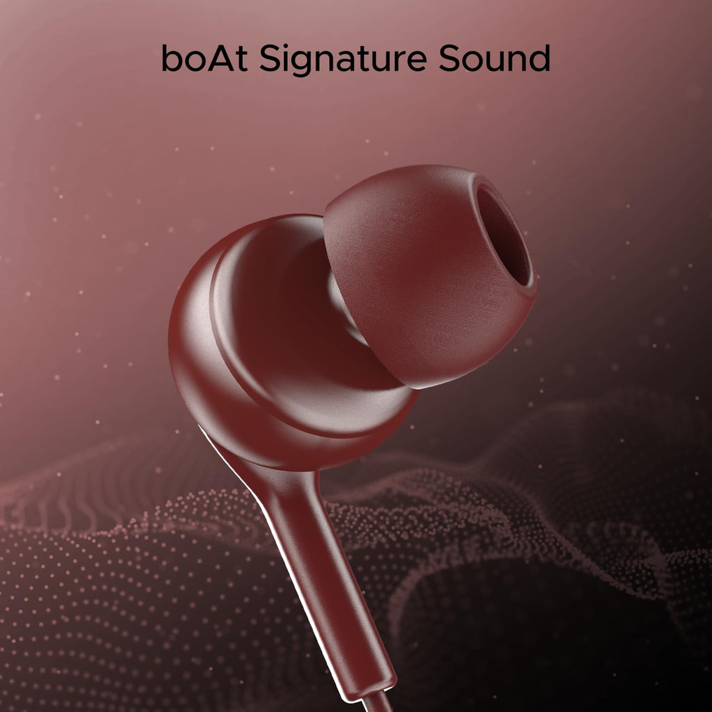 Boat BassHeads 100 in-Ear Headphones with Mic (Black)