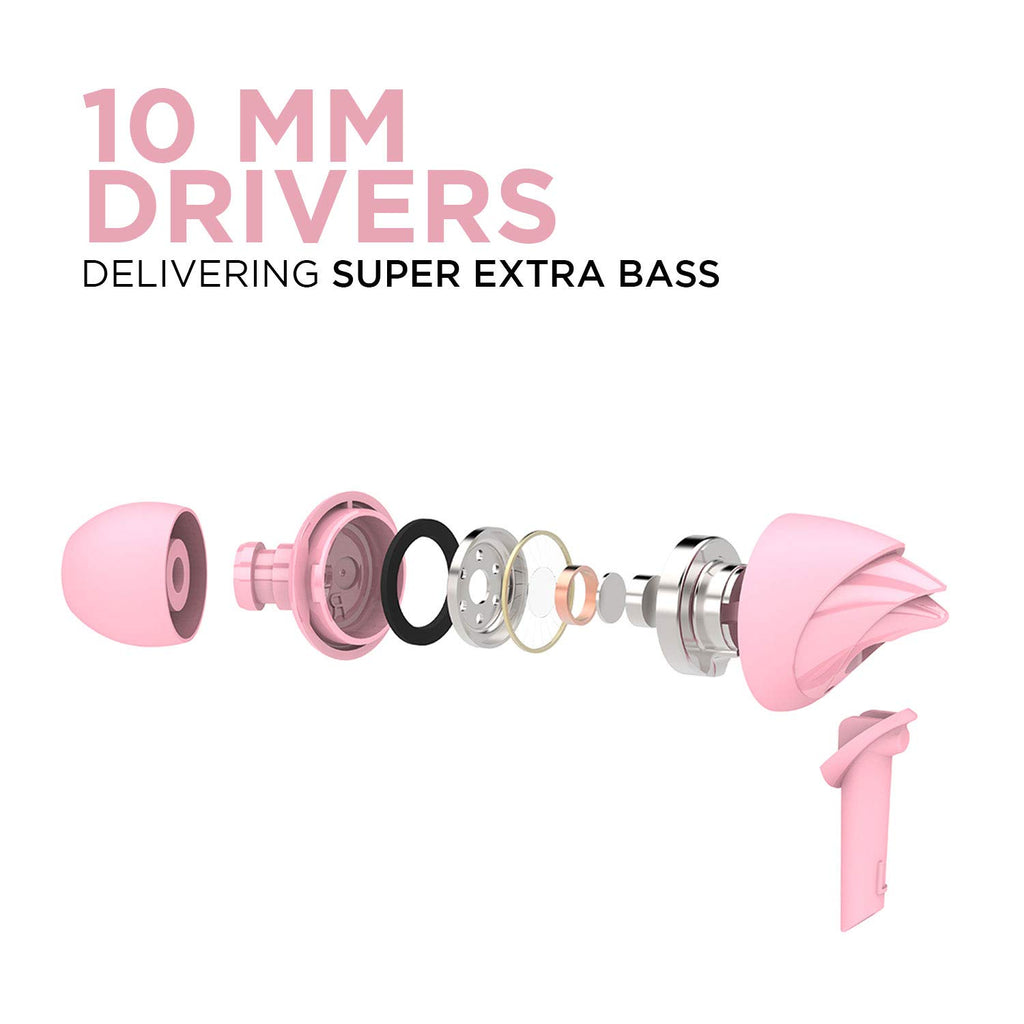 Boat BassHeads 100 in-Ear Headphones with Mic (Black)