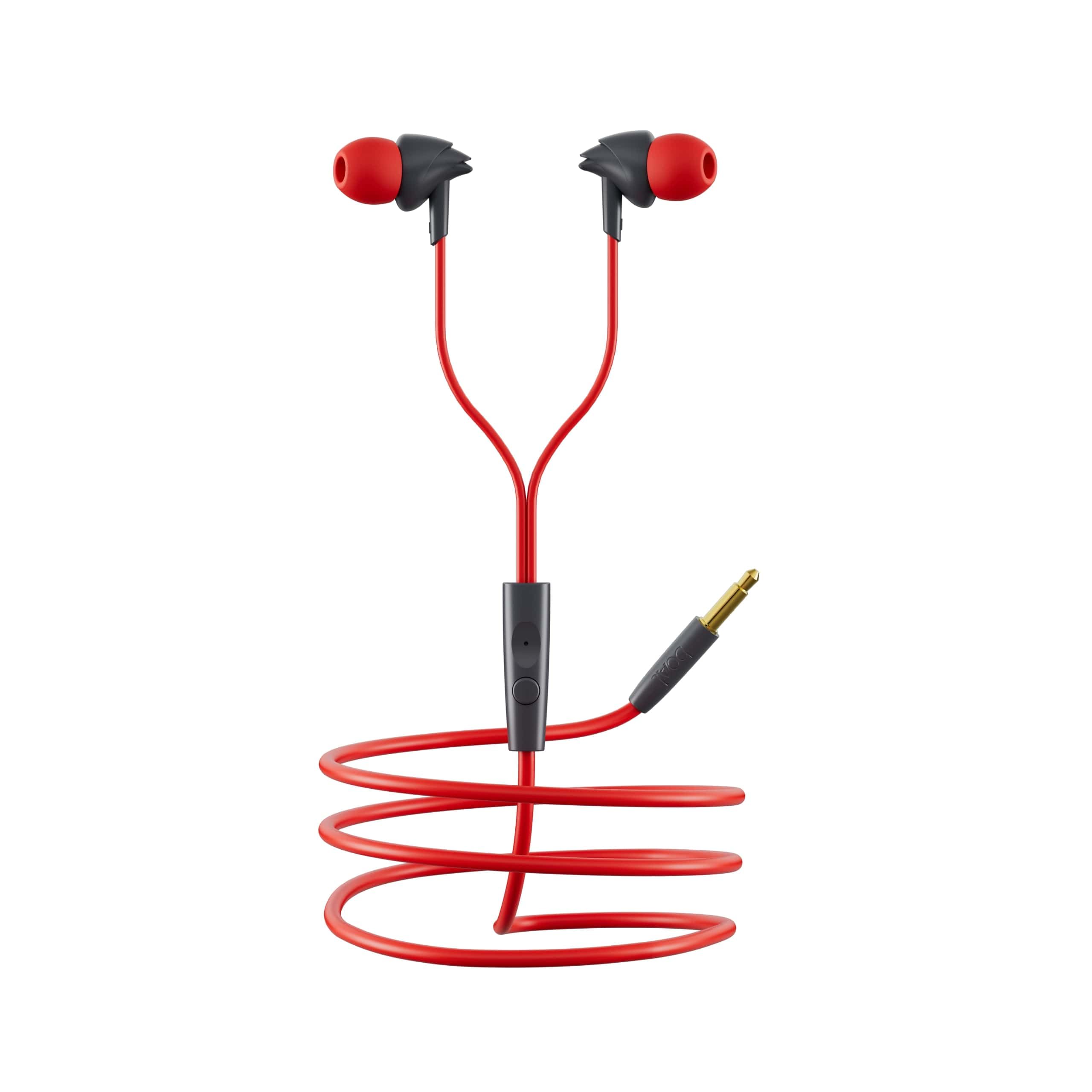 Boat BassHeads 100 in-Ear Headphones with Mic (Black)