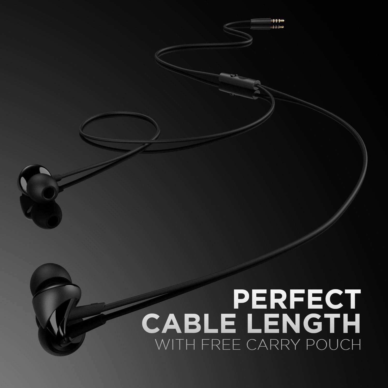 Boat BassHeads 100 in-Ear Headphones with Mic (Black)