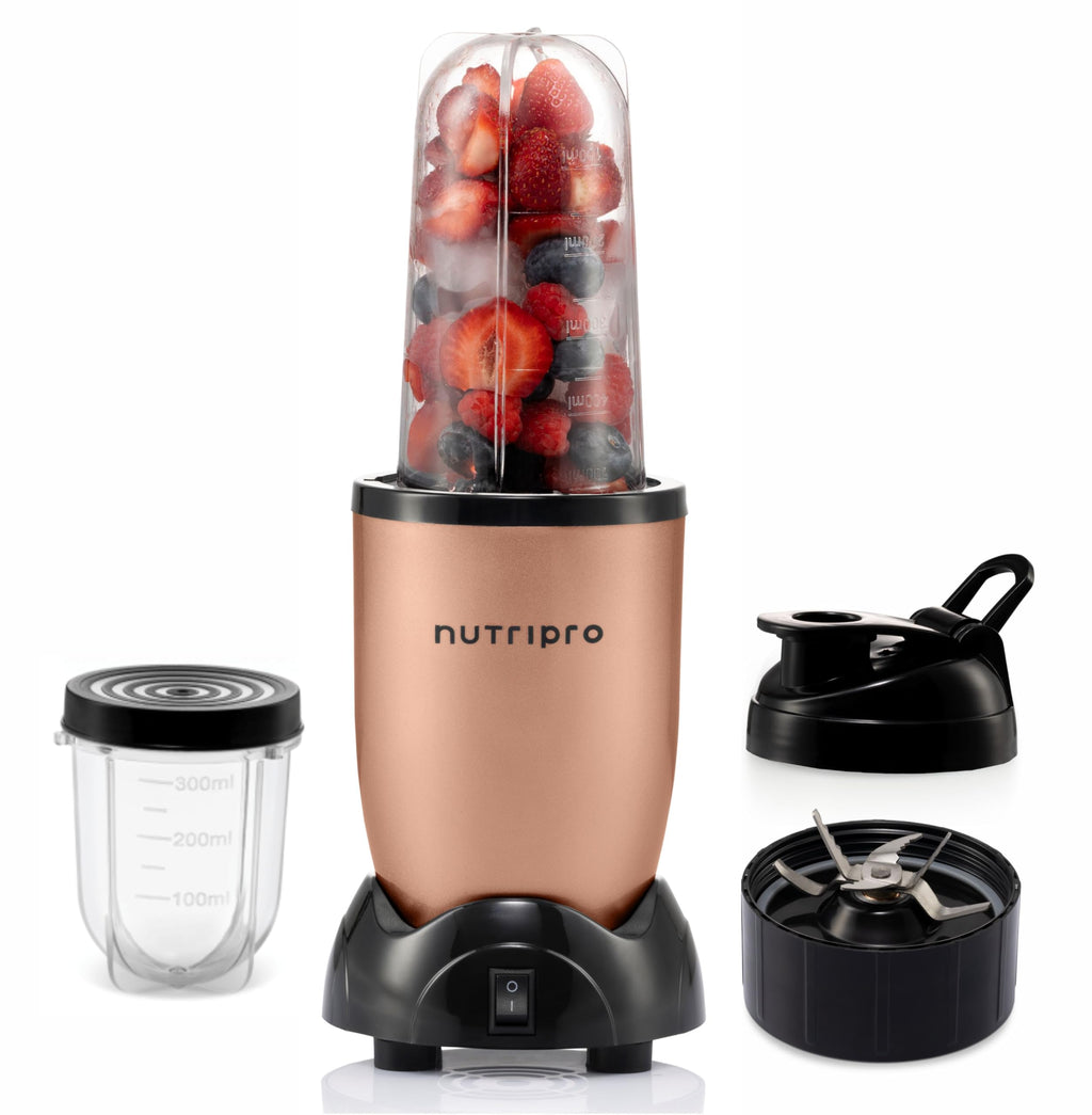 NutriPro Juicer Mixer Grinder - Smoothie Maker - 500 Watts (3 Jars & 2 Blades, Silver) - 2 Year Warranty