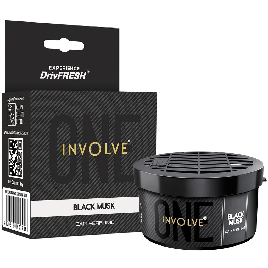 Involve Your Senses One Musk Organic Car Perfume, Involve Your Senses Strong Fiber Air Freshener to Freshen'up Your Car - IONE01-40 g,Car Accessories interior car perfumes and fresheners