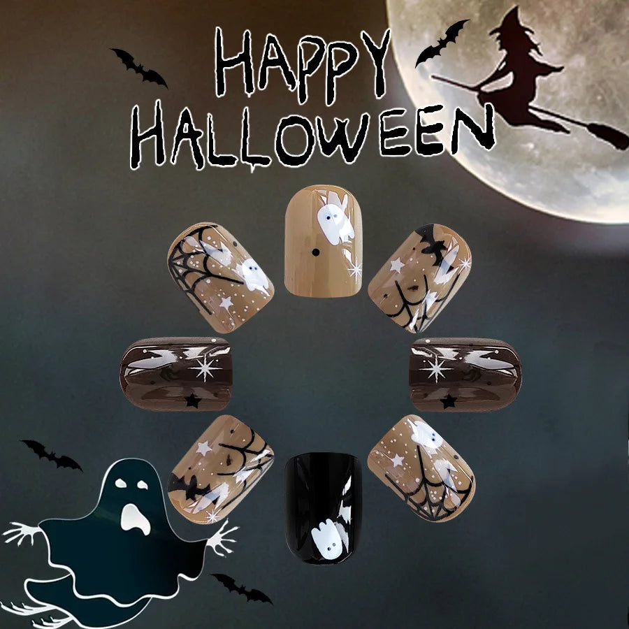 Black Halloween Press-on Nails