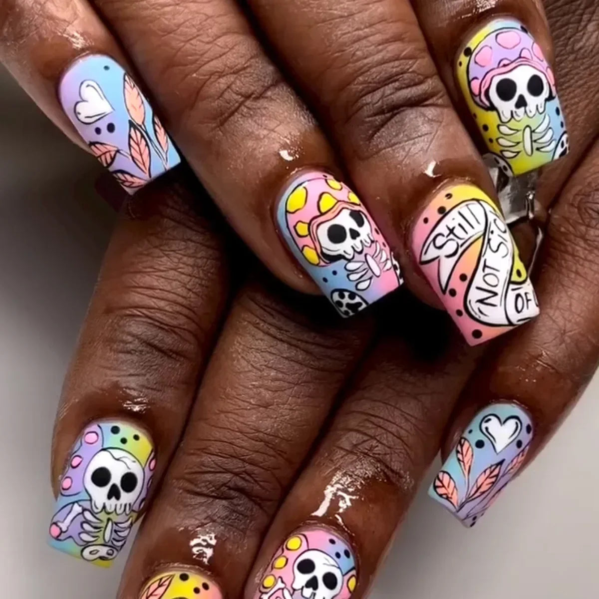 Black Halloween Press-on Nails