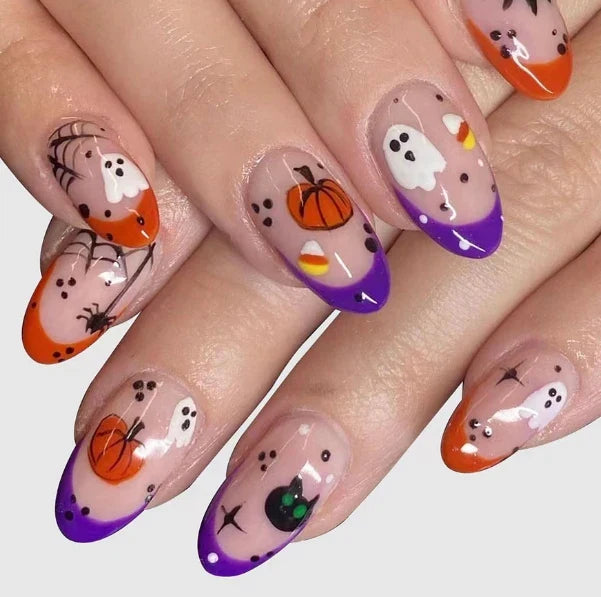 Black Halloween Press-on Nails